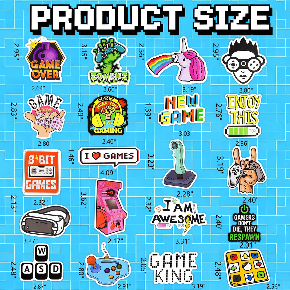 DETICKERS Christmas themed gaming stickers for stocking stuffers and treat bags.