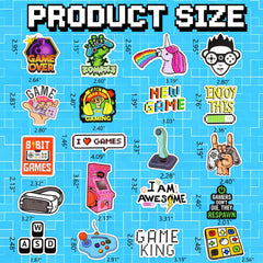 DETICKERS Christmas themed gaming stickers for stocking stuffers and treat bags.