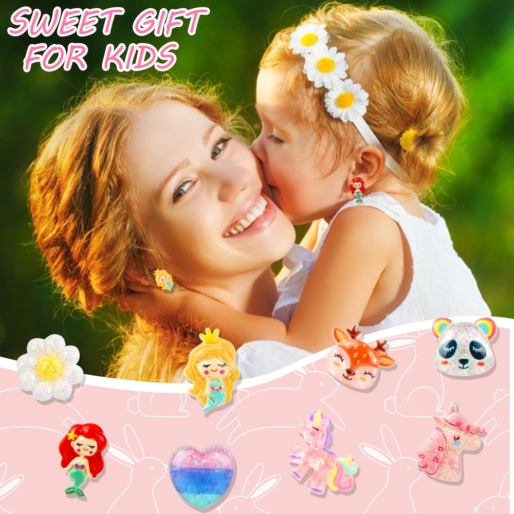 DEVIENG clip-on little bear earrings, easy wear for children.