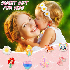 DEVIENG clip-on little bear earrings, easy wear for children.