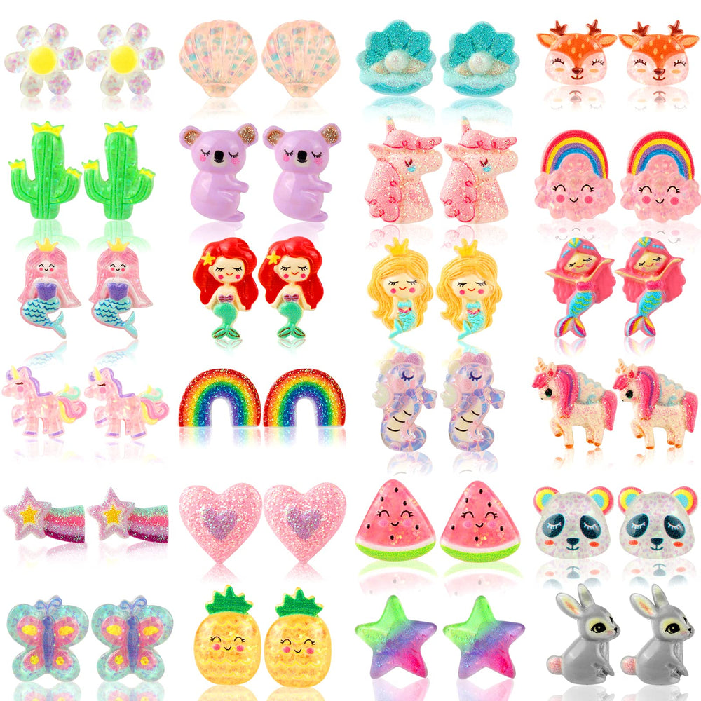DEVIENG clip-on earrings crown design, soft fit for little ears and easy on/off.