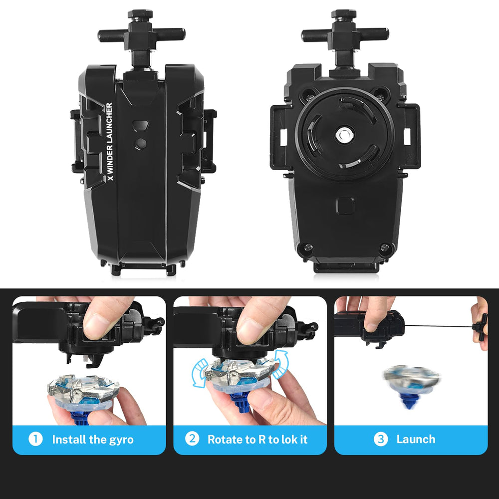 DEZAWRTY Gyro X storage box keeps tops organized and portable.