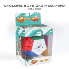 D-FantiX Cyclone Boys Megaminx bright colors aid fast color tracking.