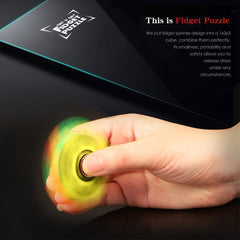 D-FantiX fidget spinners cube side view showcases compact portability for on-the-go use.