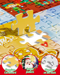 D-FantiX puzzle advent calendar 2025 assembled puzzle—creates a 50x70 cm festive artwork.