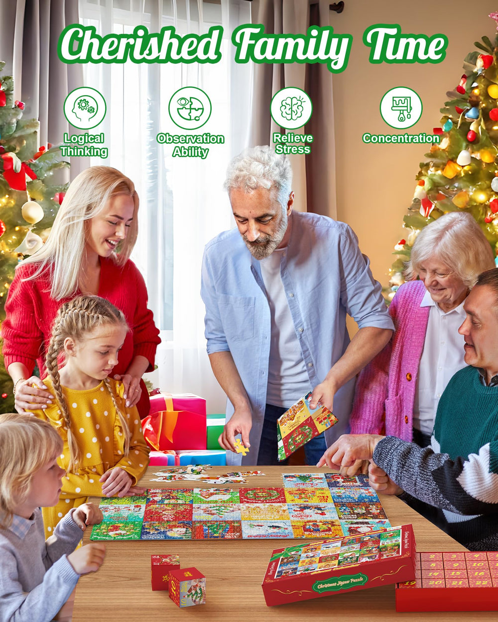 D-FantiX puzzle advent calendar 2025 puzzle pieces—high-quality components for smooth fitting.