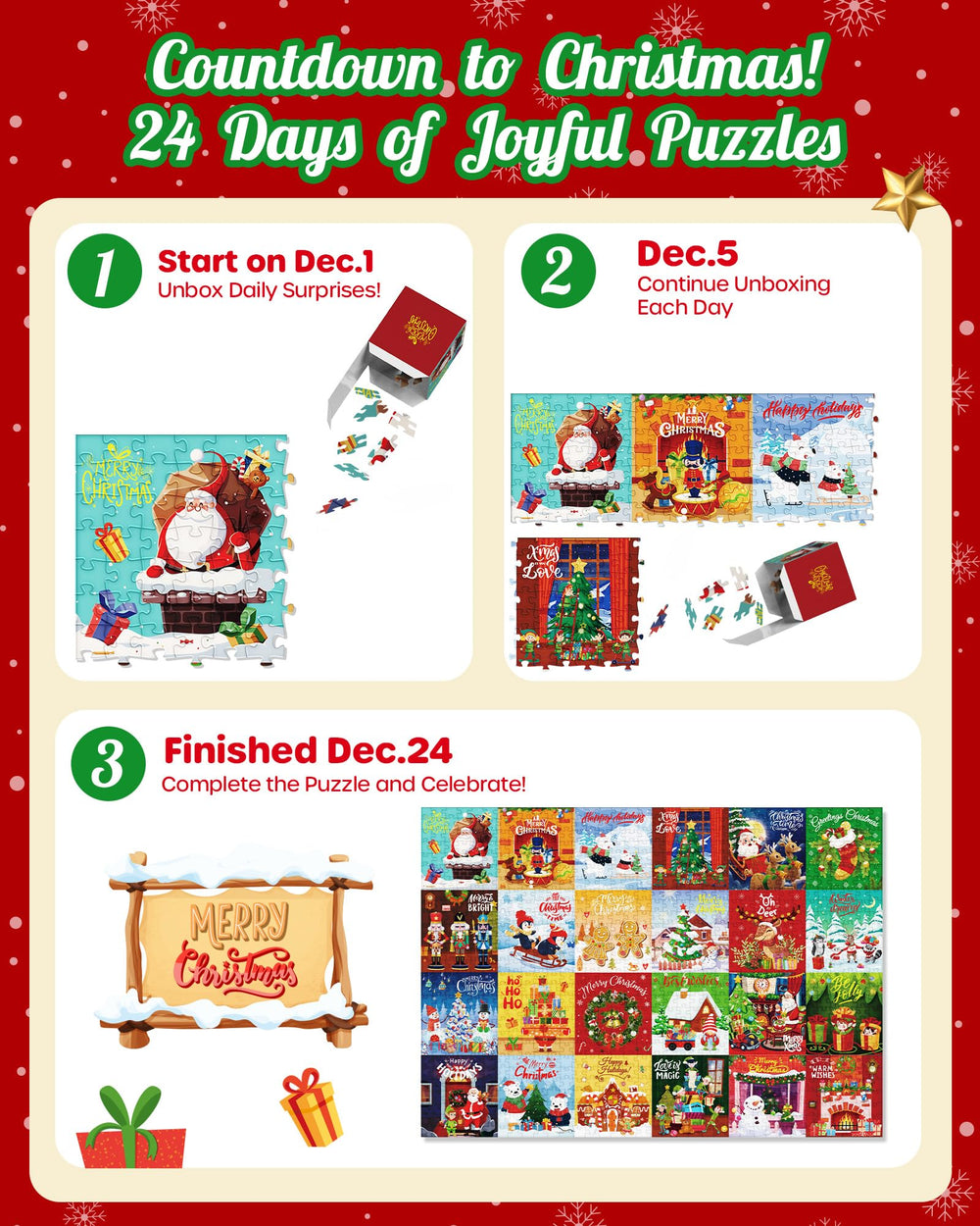 D-FantiX puzzle advent calendar 2025 reference poster—helps plan the 24-day challenge.