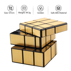 D-FantiX Shengshou Mirror Cube gold shape-change view, great for challenging sessions.