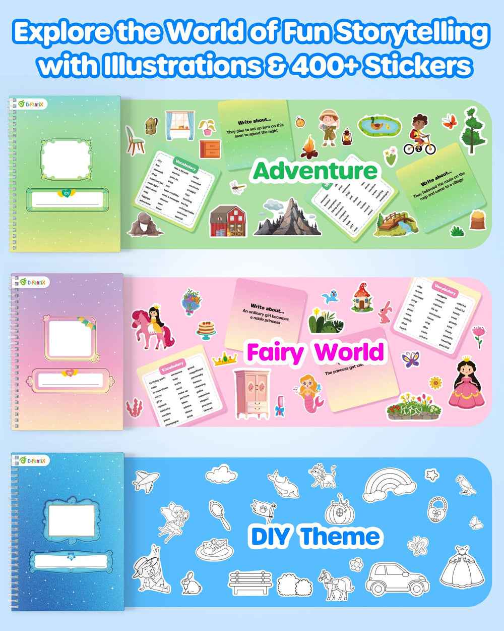 D-FantiX marker-set with fruit scents for lively page art.