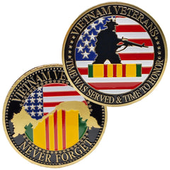 DFFDFF US Vietnam veterans coin with gold plating for lasting tribute
