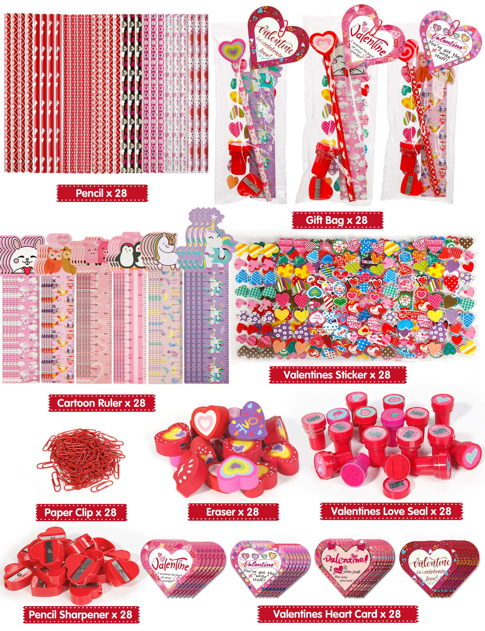 DG-Direct Valentines pencil with heart eraser for kids