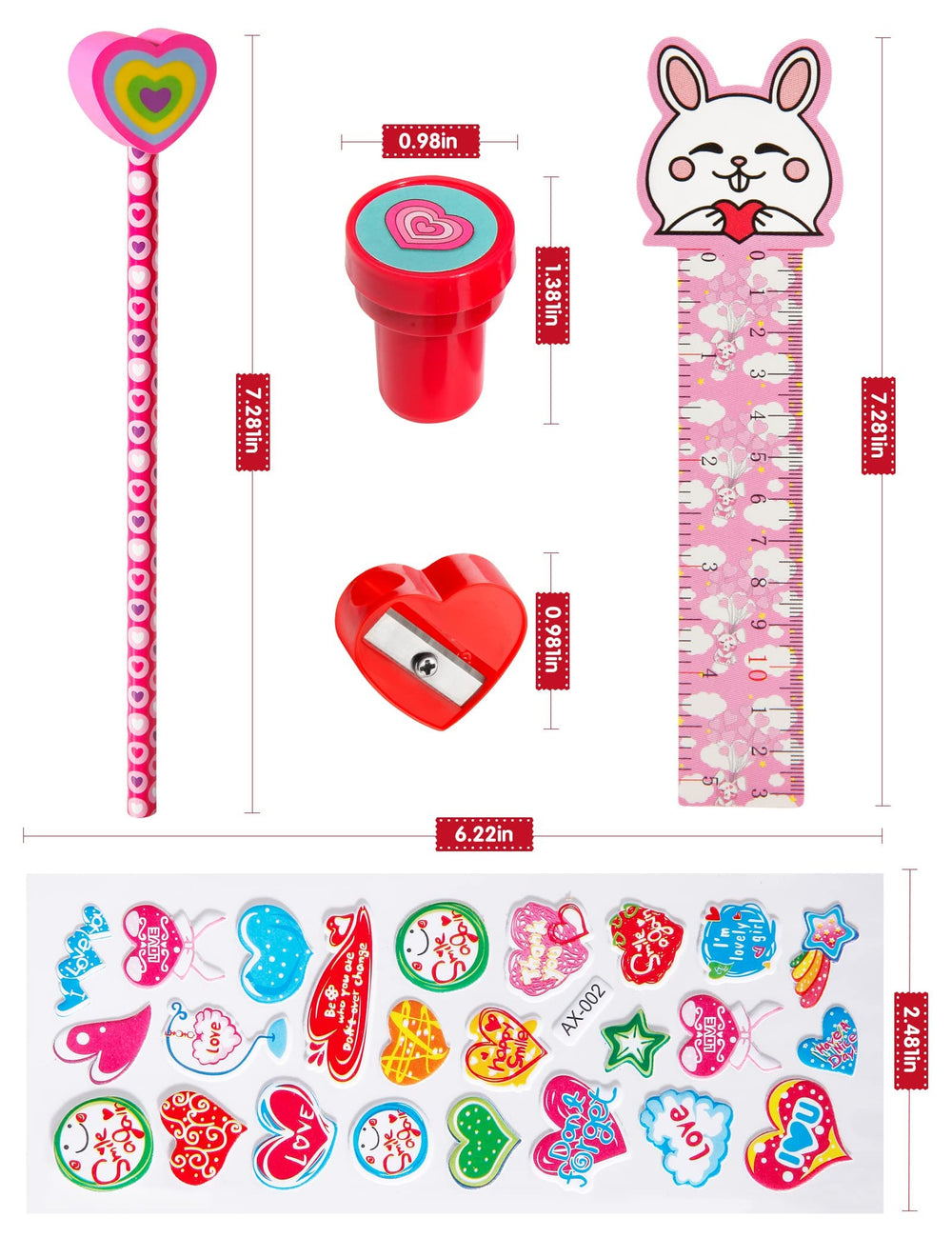 DG-Direct Valentines stickers and paperclip kit for crafts