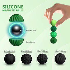 DGMDGS magnetic core fidget ball compact for on-the-go stress relief.