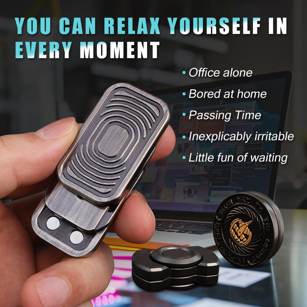 D.G.PLAYER pocket-sized fidget set fits in a bag for stress relief.