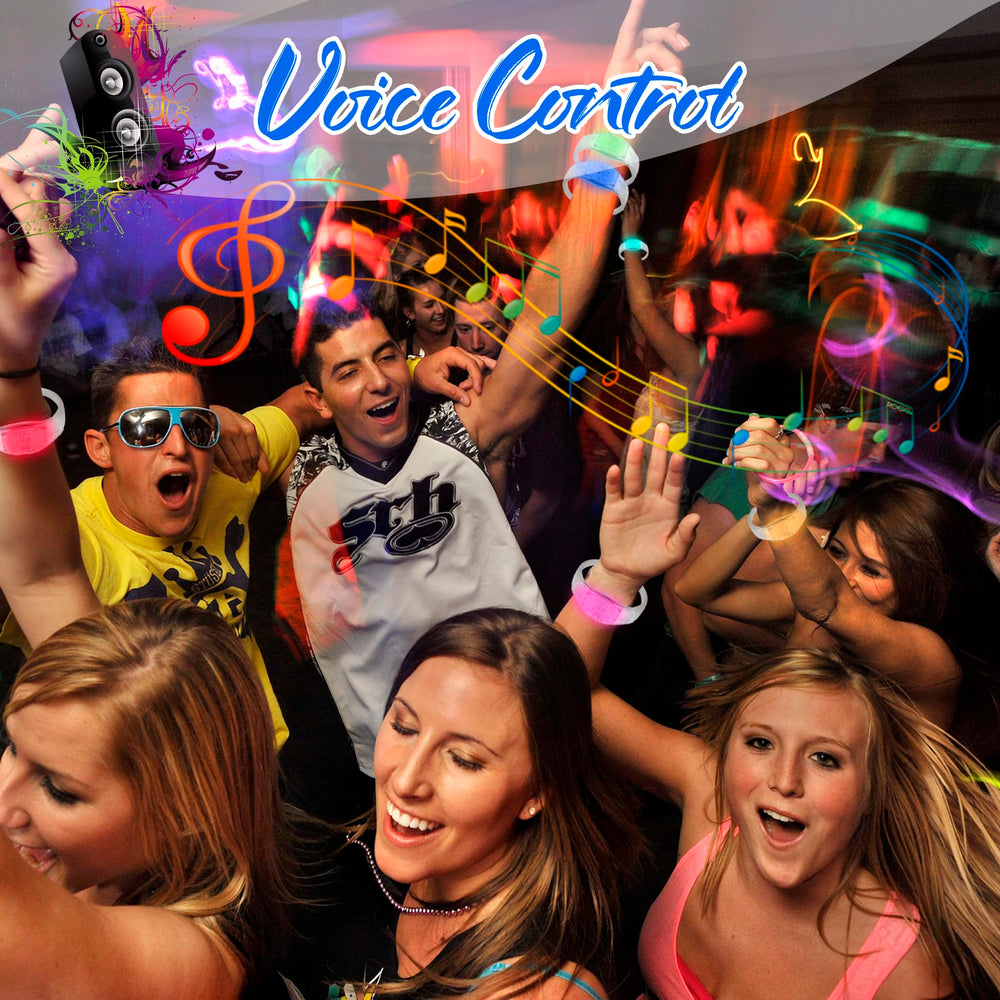 Dhseinat LED bracelets music activated syncs to rhythm for lively performances.