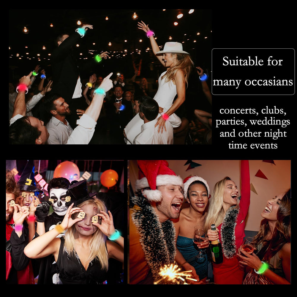 Dhseinat LED bracelets measure 75mm diameter fitting most wrists.