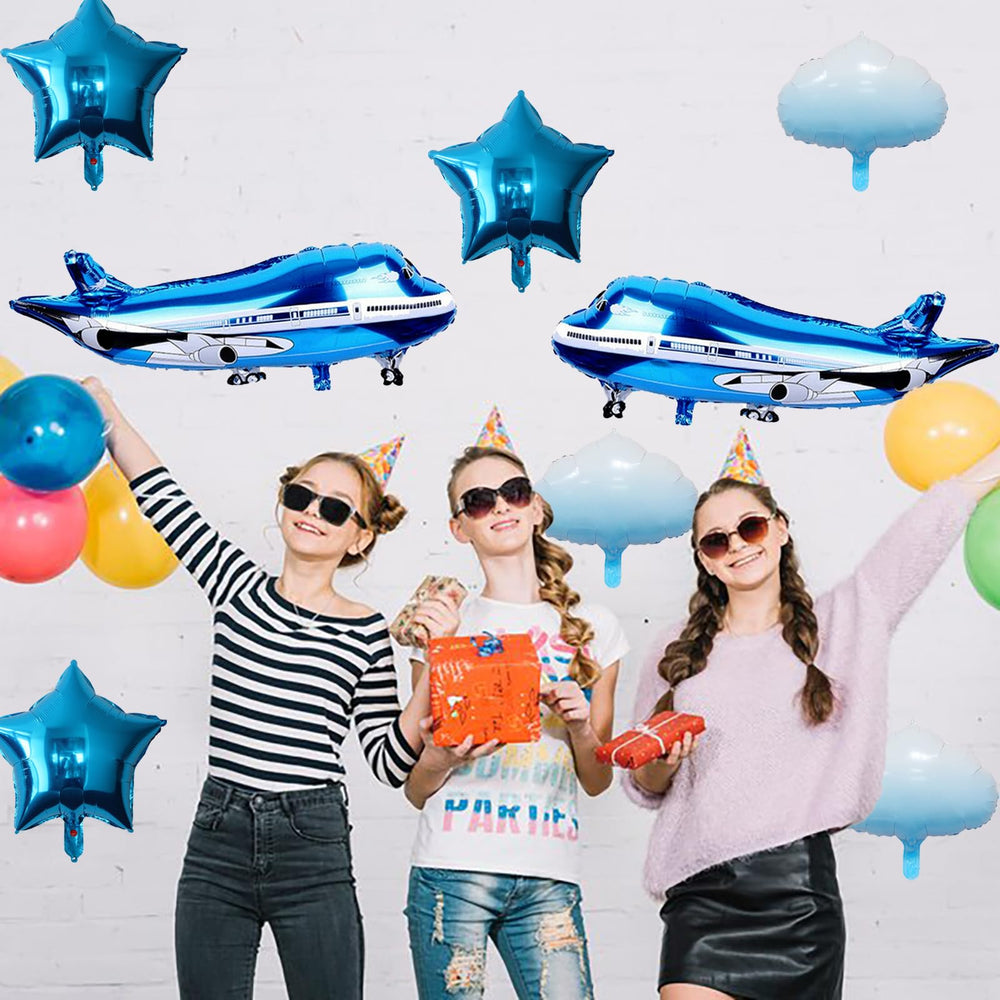 DIADARL blue aluminum planes elevate kid-friendly celebrations with durable, reusable decor.
