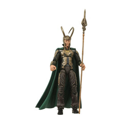 Diamond Select Loki movie figure with 16 articulation points enables dynamic posing.