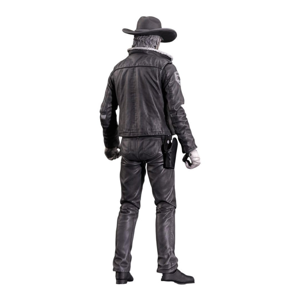 Diamond Select Toys black-and-white Walking Dead variant figure on display