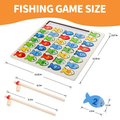 Diaodey wooden magnetic fishing game numbers enhance counting practice and coordination.
