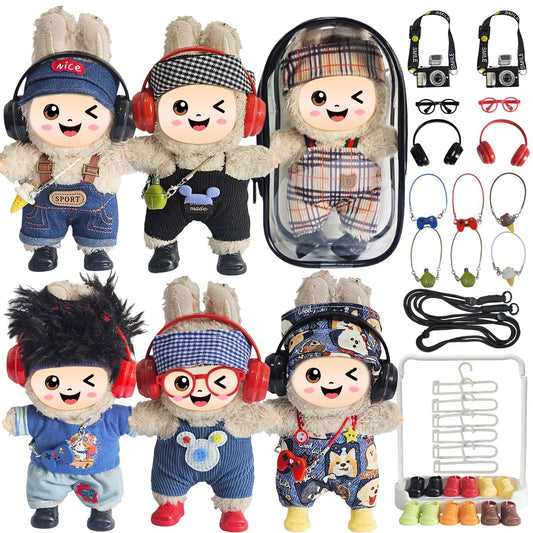 Diaomao Labubu outfits for 17cm doll, stylish and ready for adventures.