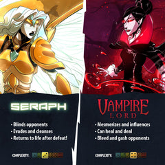 Dice Throne Seraph vs Vampire Lord packaging shows organized components.