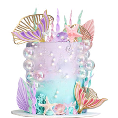DiDida mermaid cake topper features big tails and seaweed for enchanting mermaid-themed celebrations