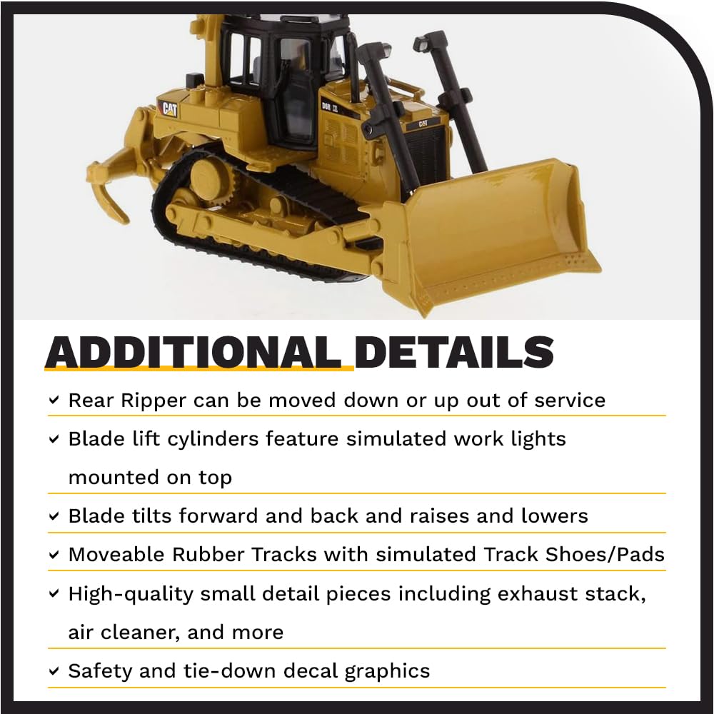 Diecast Masters D6R XL bulldozer wheels and tracks for durable display