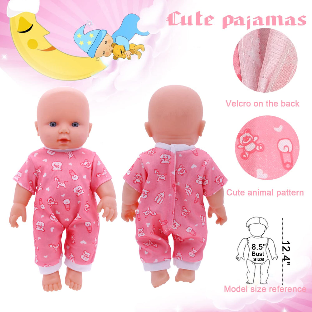 Digabi animal-pattern dress for 12-inch dolls enhances pretend play