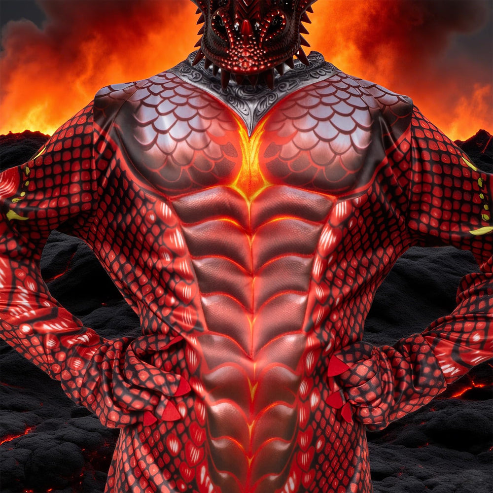 Digi Dragon Costume tail and spikes add authentic adventure details.