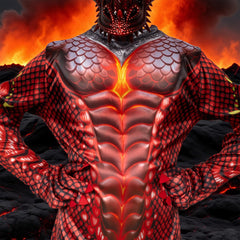 Digi Dragon Costume tail and spikes add authentic adventure details.
