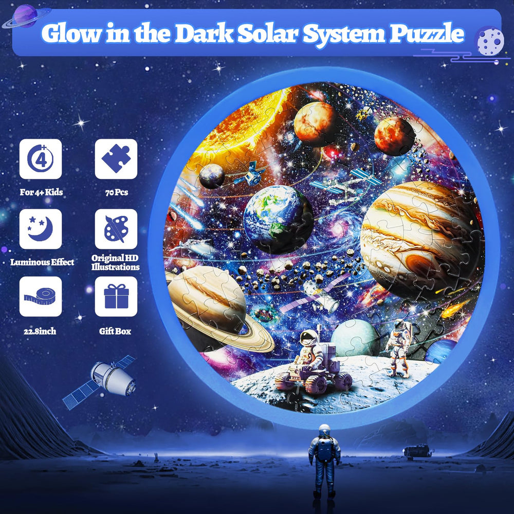 DIGOBAY planets and astronauts floor puzzle supports early space exploration skills