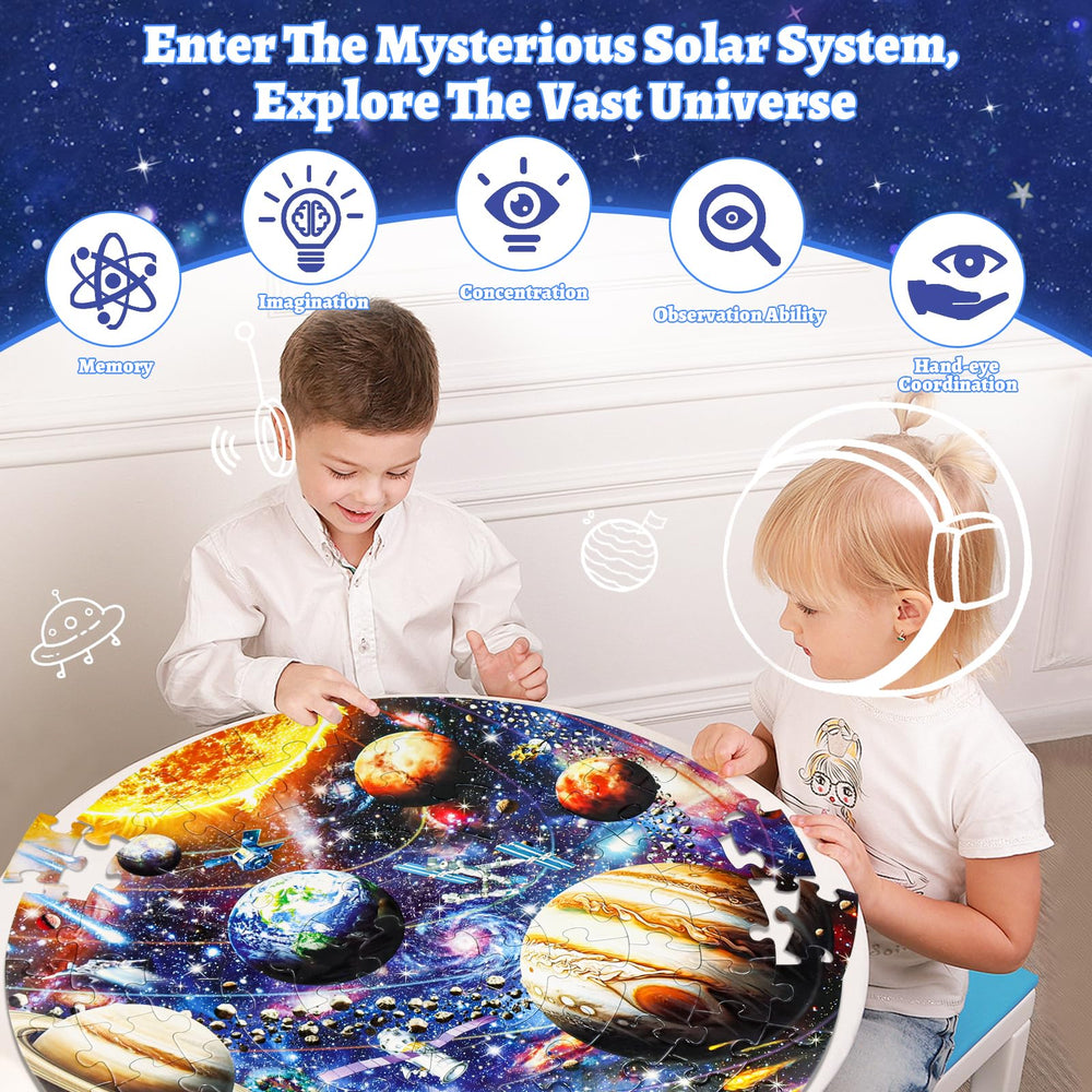 DIGOBAY glow-in-the-dark space scene for day-to-night learning