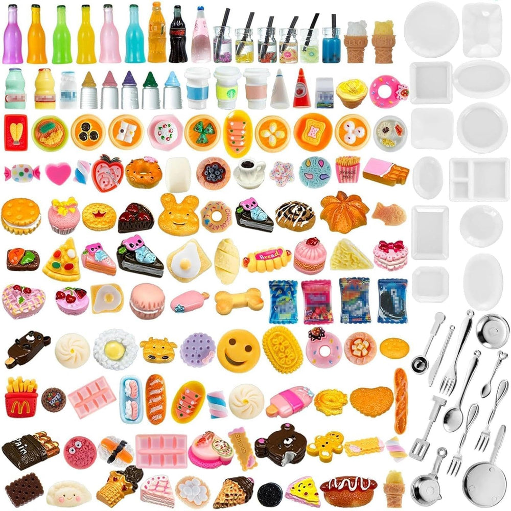 Diinokiy miniature bread and cake collection for dollhouse dining scenes enhances pretend tea time.