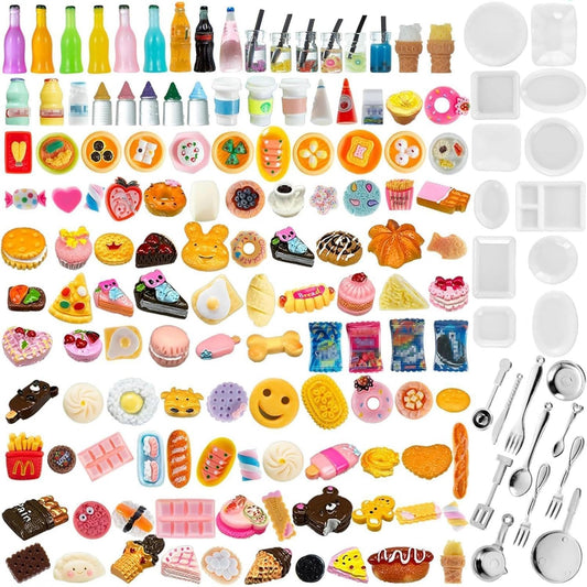 Diinokiy miniature bread and cake collection for dollhouse dining scenes enhances pretend tea time.