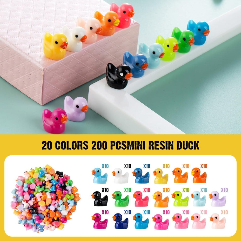 Diinokiy resin ducks, tiny and durable for DIY crafts and display.
