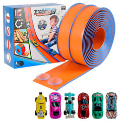 Dikopubby Flex Track 15ft layout for customizable, high-speed racing fun
