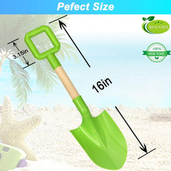 Dilabnba ABS plastic shovel set offers durability for beach and garden use.