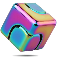 Dilabnba Infinity Cube fidget with metal finish for focused play and stress relief.