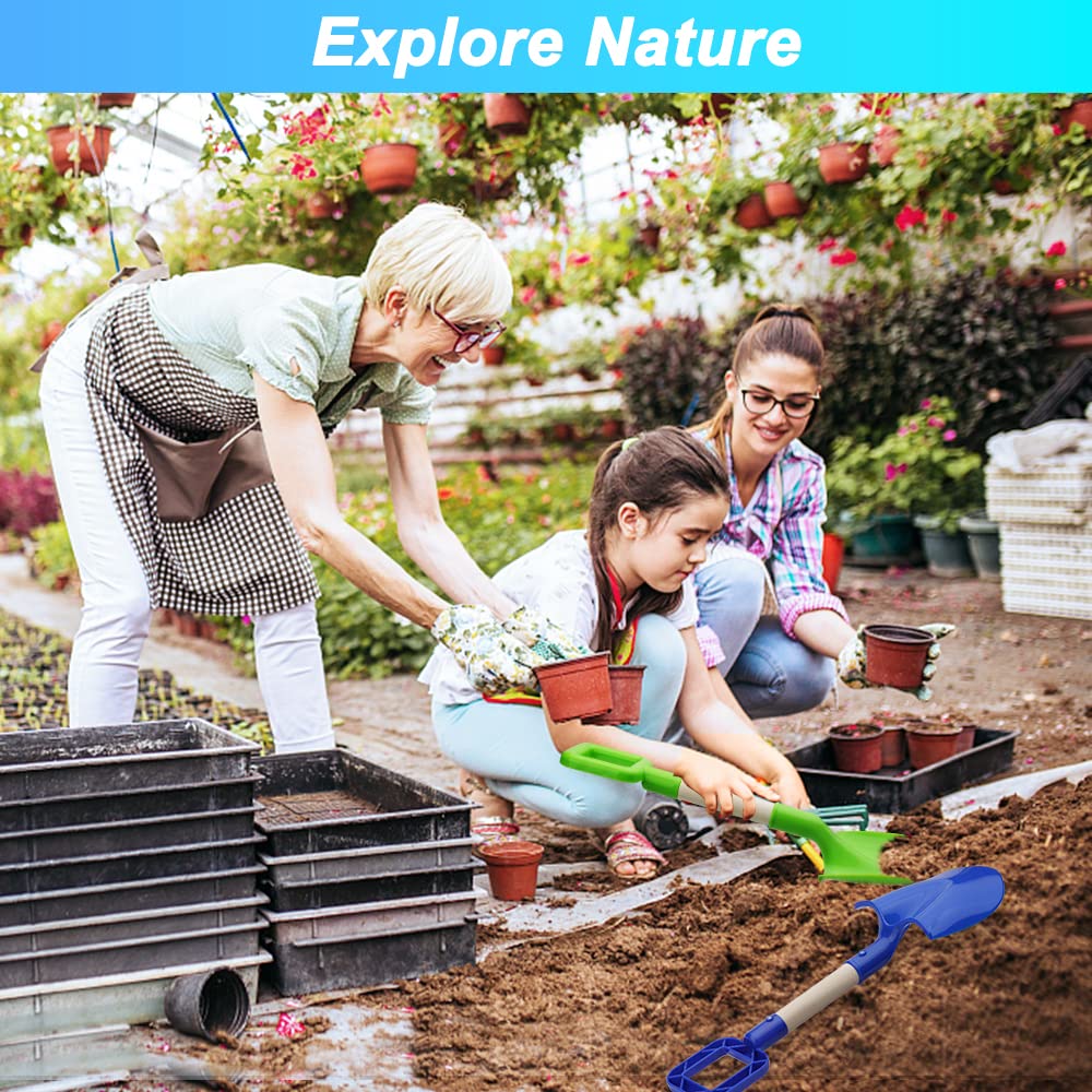 Dilabnba kid-friendly shovels with comfortable grip encourage shared outdoor fun.