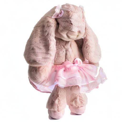 DILLY DUDU Ballerina Bunny sits upright for simple display.