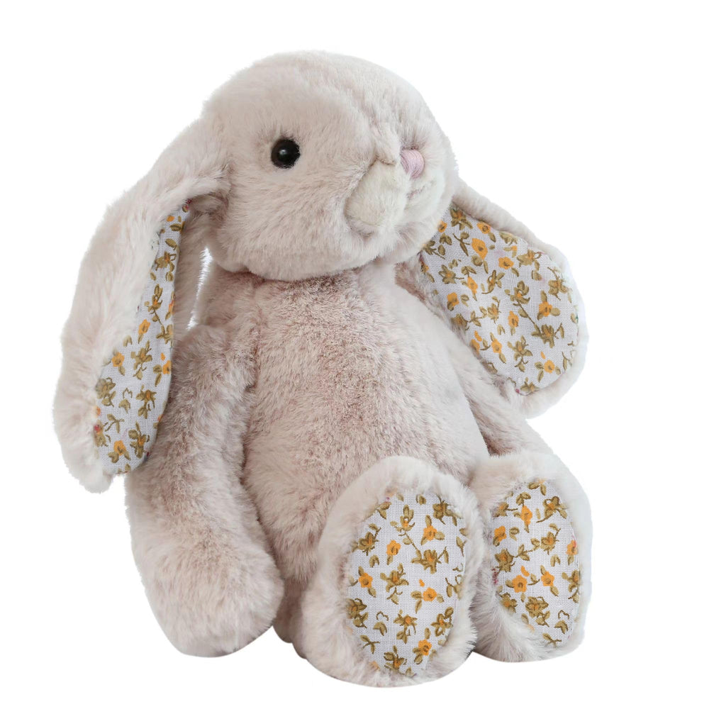 DILLY DUDU Blossom Bunny bean-bottom supports upright sitting for display.