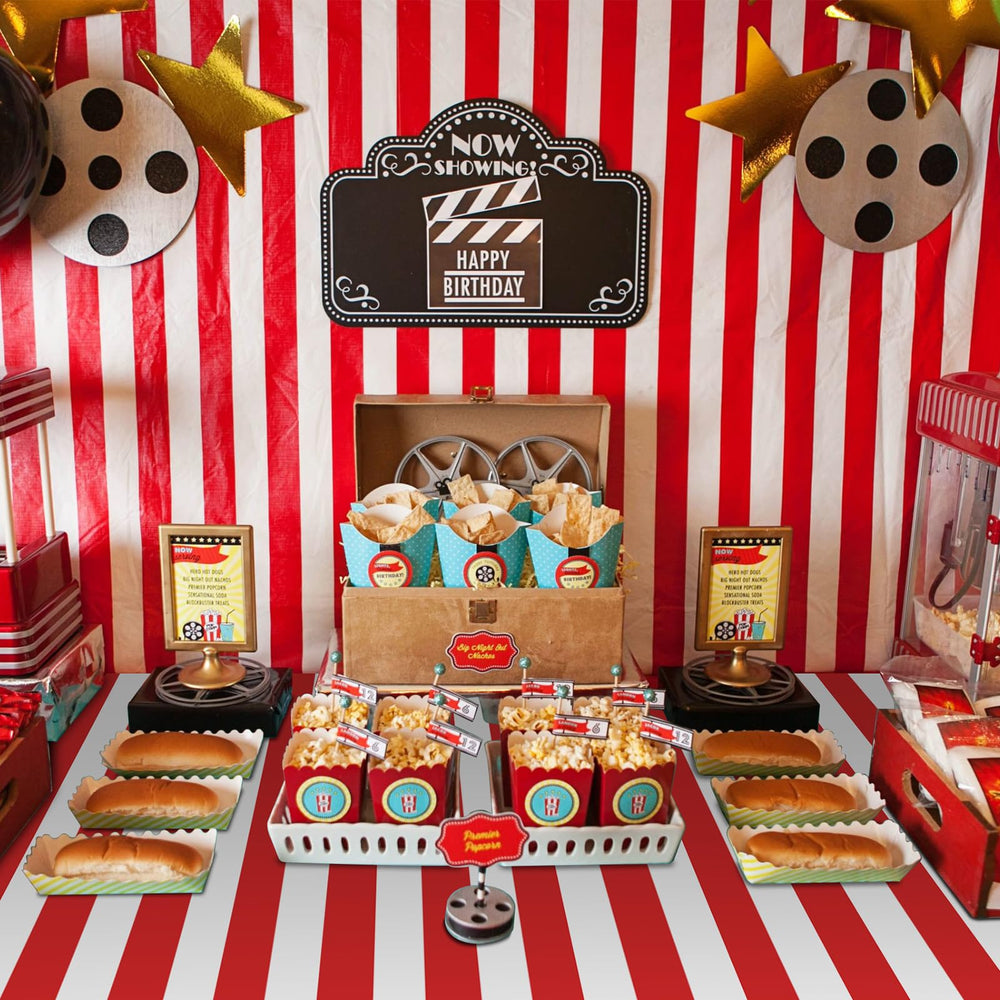 Dimglujeap red and white stripes suit various occasions from movie nights to holidays.
