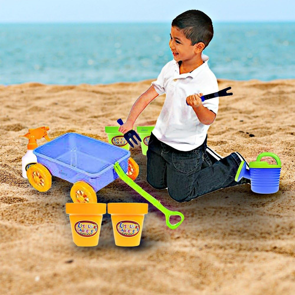 Dimple durable plastic tools resist wear from busy little hands.