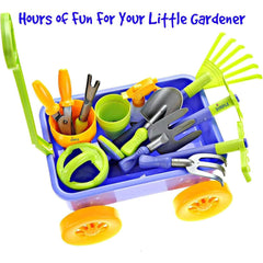 Dimple water pail included for watering play and pretend gardening.