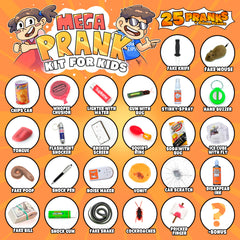 Dimrom Prank Kit gadgets laid out for easy gifting experiences