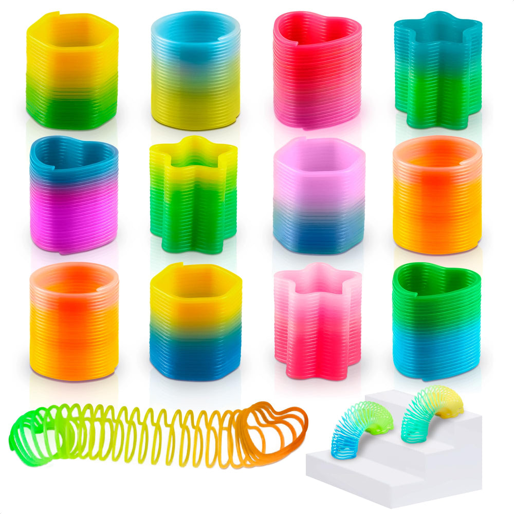 DIMROM rainbow coil springs collection for decorative desk organization and tactile fidgeting.