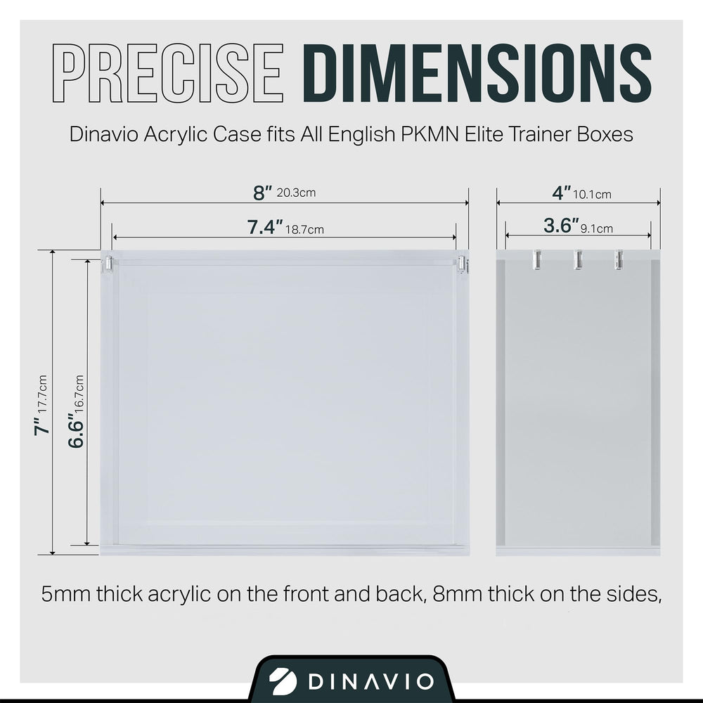 Dinavio Crafthouse crystal-clear acrylic protects Elite Trainer Boxes