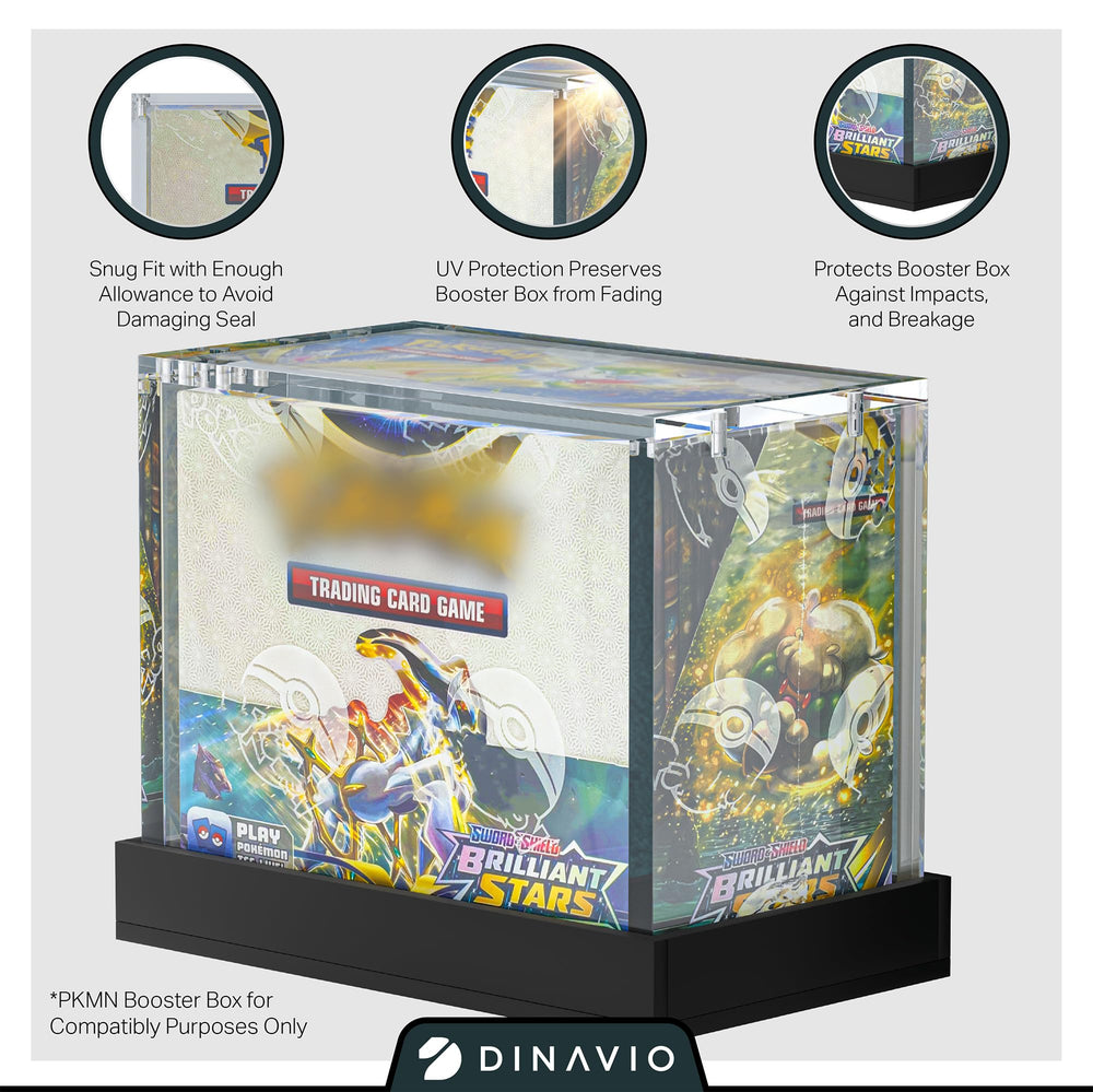 Dinavio Crafthouse PKMN Booster Box Case interior dimensions shown for snug fit.