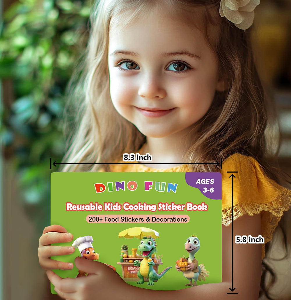 Dino Fun reusable stickers easy to remove for endless creativity.